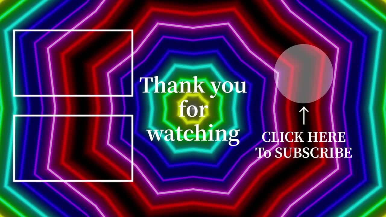 patrón de signo de neón tarjeta de finalización pantalla de finalización gráficos de movimiento