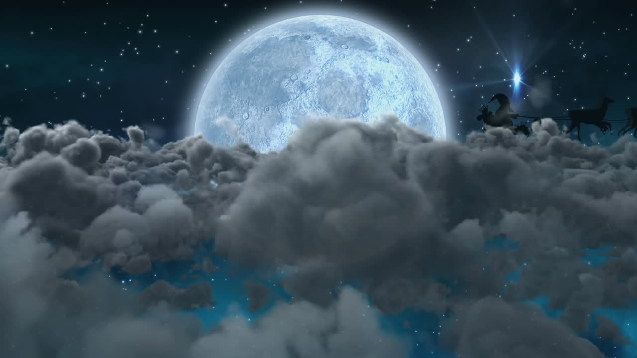 paisaje de invierno por la noche