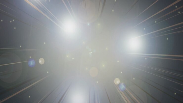 Animation of lines and lights moving on grey background