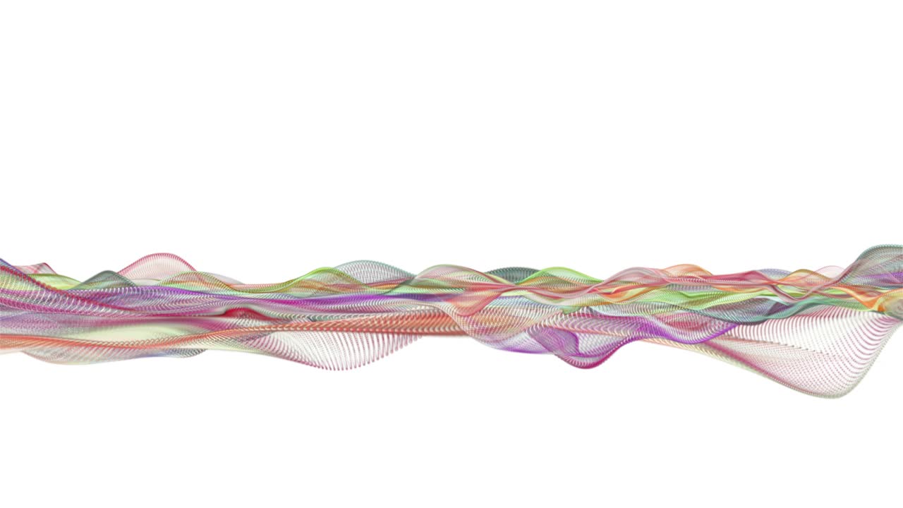 animación fantástica con objeto de onda de partículas en cámara lenta, 4096x2304 bucle 4k