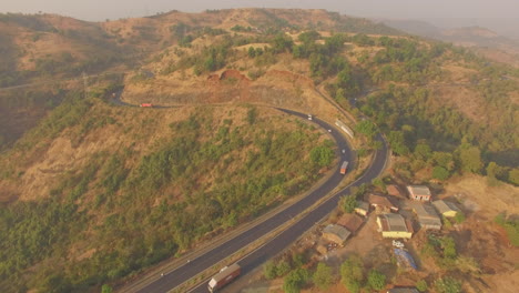 Drone-captured-an-aerial-view-of-Kasara-Ghat-on-Mumbai-Agra-Highway-near-Igatpuri