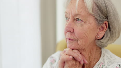 denken, angst en oudere vrouw met angst