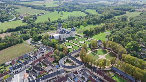 Aerial view of Valen&ccedil;ay Castle, France