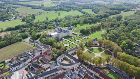 aerial view of valençay castle, france