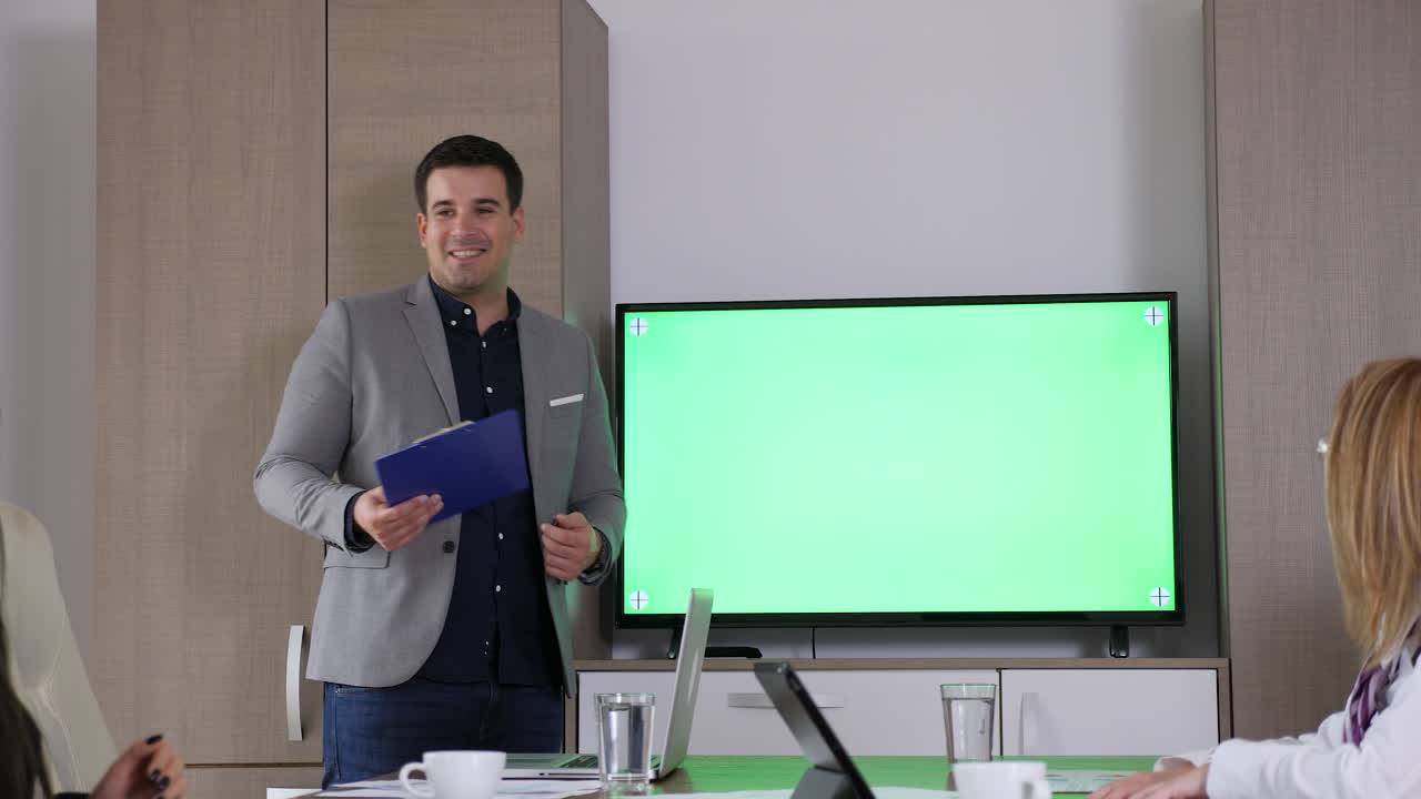 presentación de la reunión de negocios