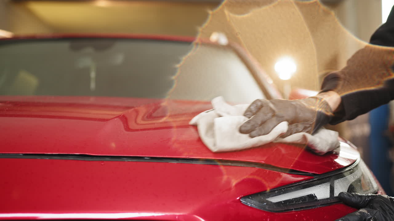 detalles de automóviles en el garaje