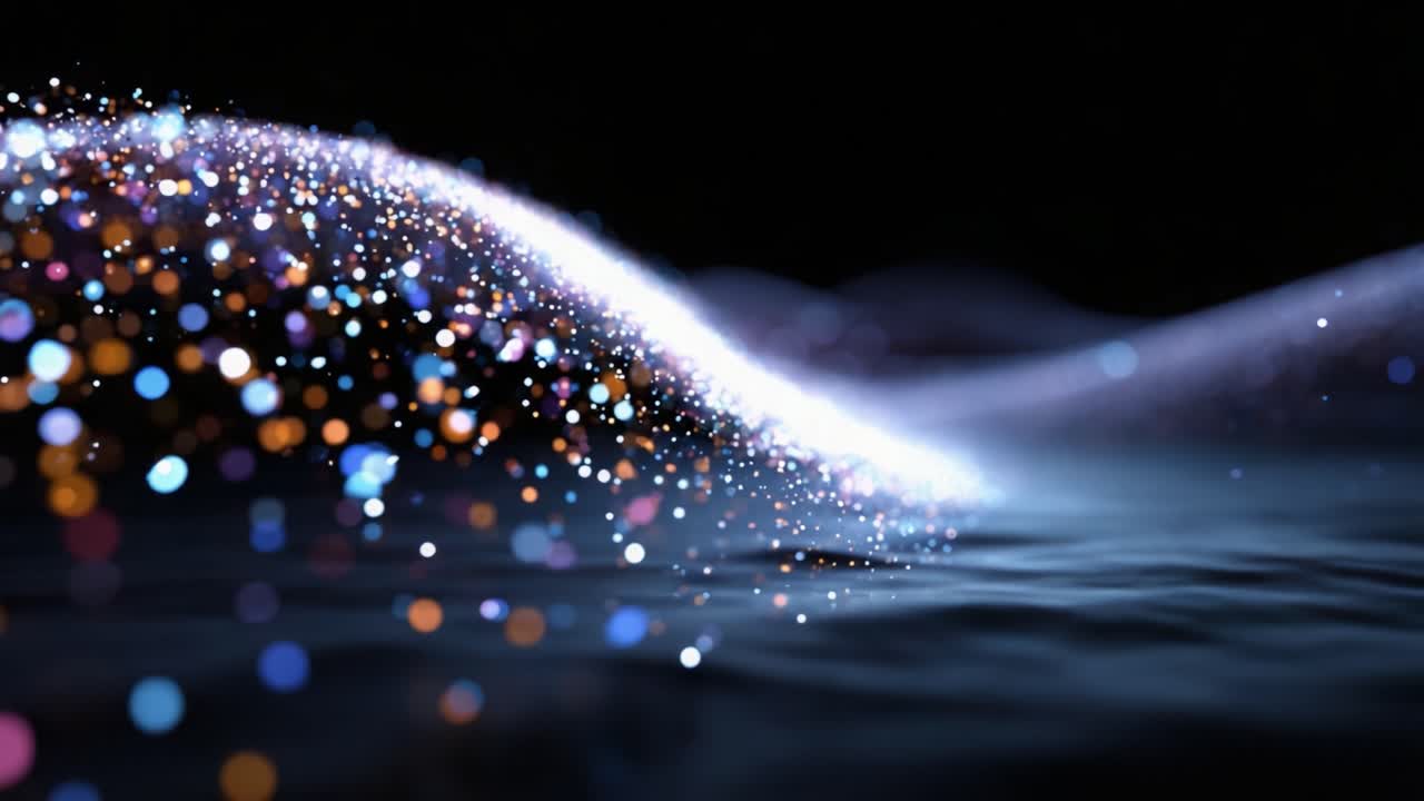 Onde ipnotiche di luce e colore: uno straordinario viaggio visivo attraverso pattern e texture astratti in un'atmosfera oscura ed enigmatica