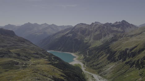 drone captures the stunning lake neves in south tyrol