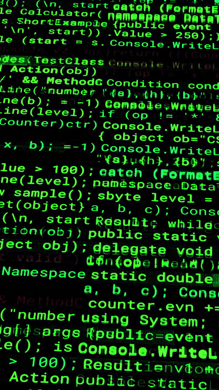 Computer Code Displayed on Screen