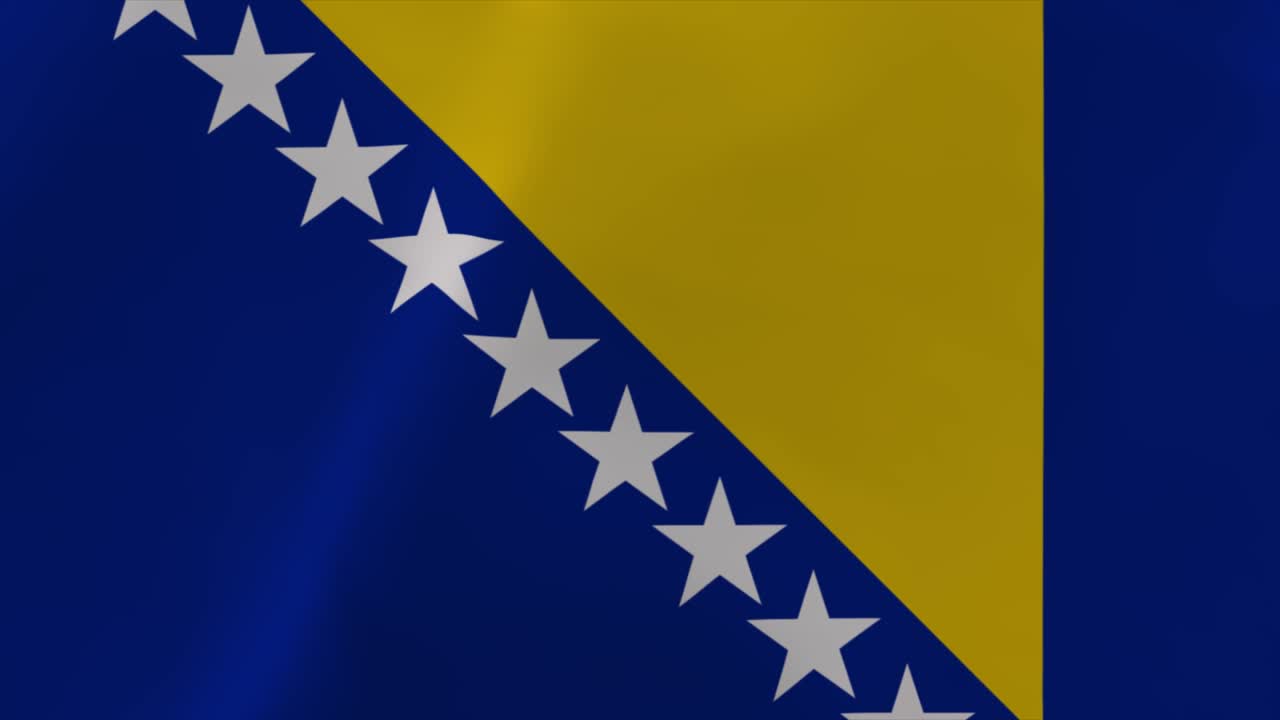 bosnia y herzegovina agitando la bandera 4k fondo de papel tapiz en movimiento