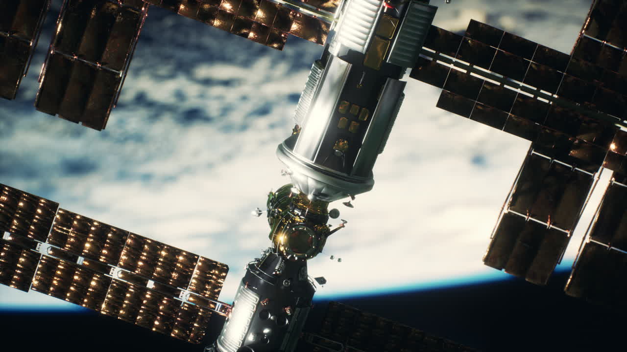 Stazione Spaziale Internazionale sopra il pianeta. Elementi forniti dalla NASA