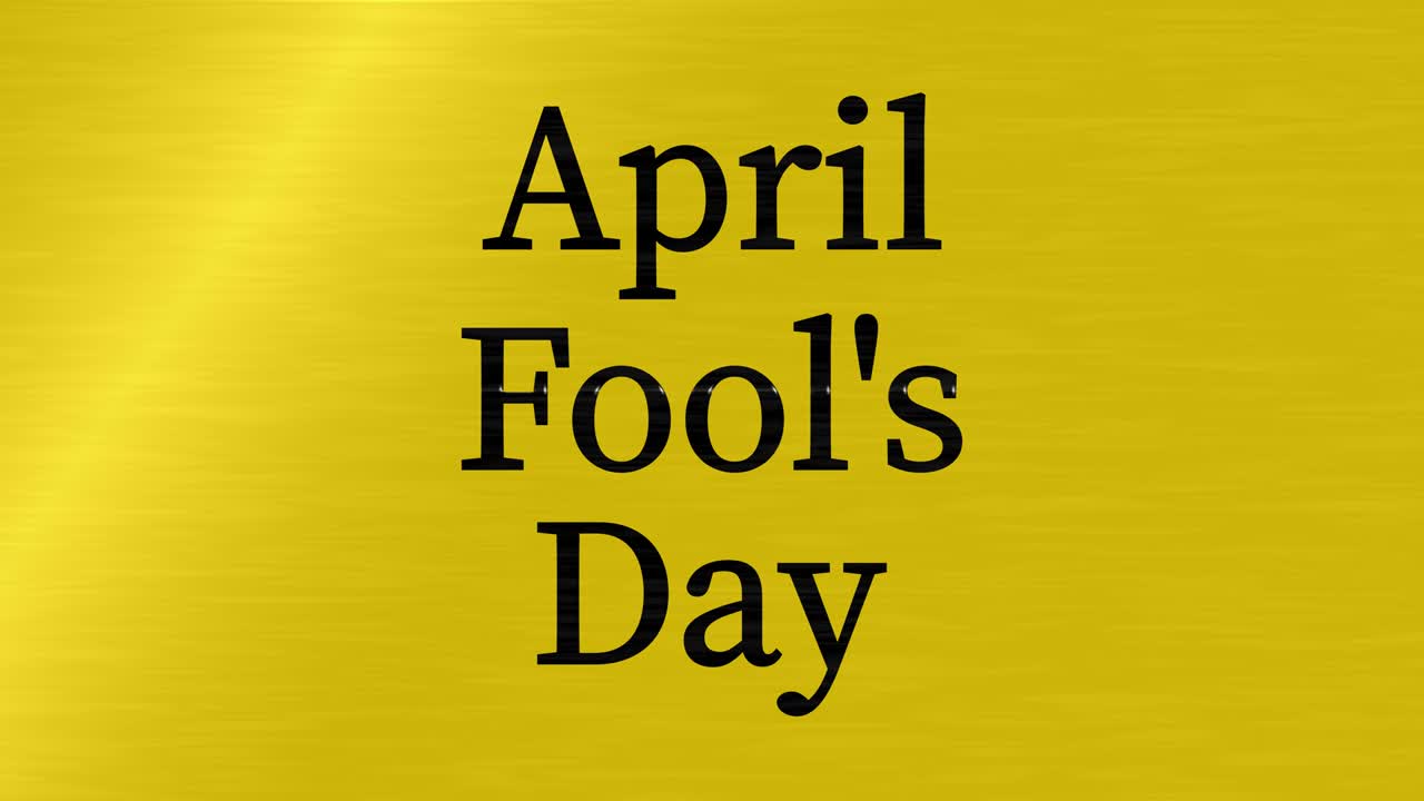 April Fool's English Message Text Animation Motion Graphics