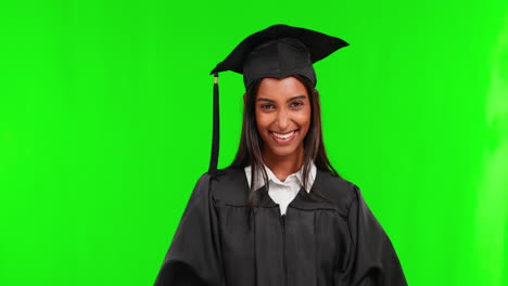 University-graduation,-green-screen