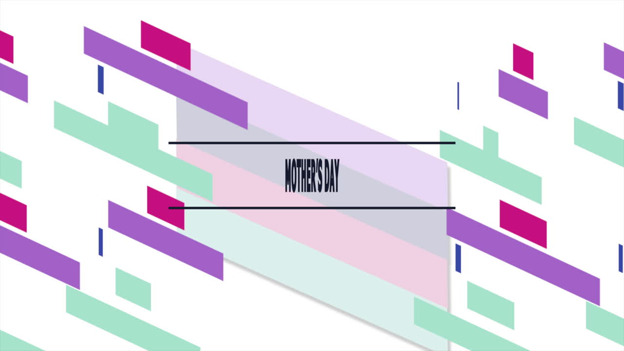 Mothers Day with Memphis geometric lines