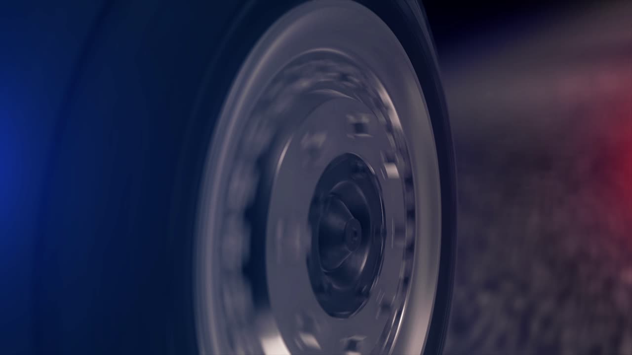 primer plano de una rueda de coche en movimiento