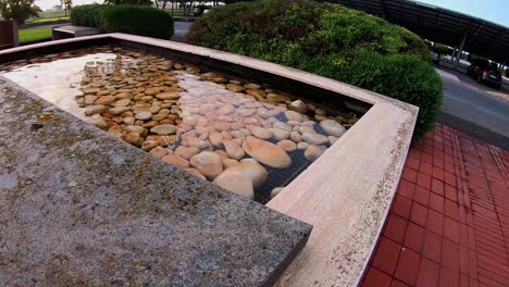 water rock pool fountain in italy