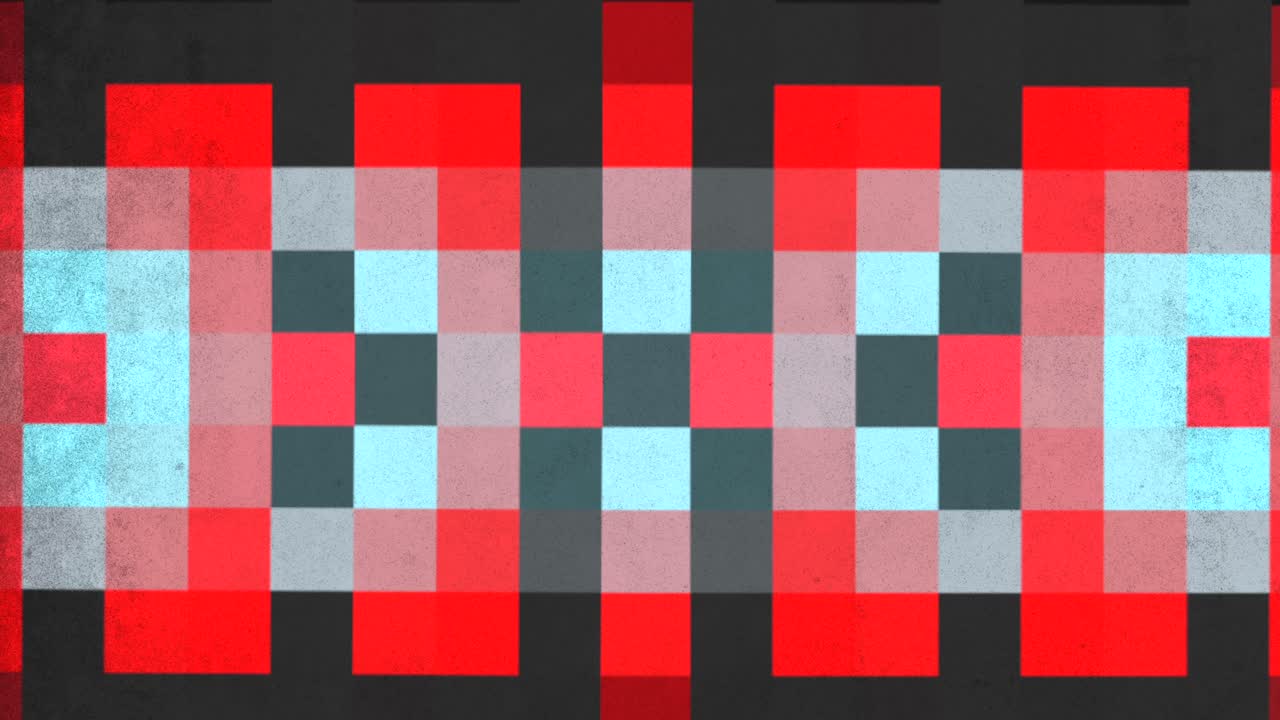 patrón de tablero de ajedrez de cuadrados rojos, azules y grises en una cuadrícula