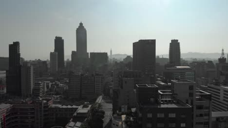 aerial view of city of taipei