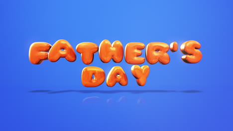 bold father's day text on vibrant blue background