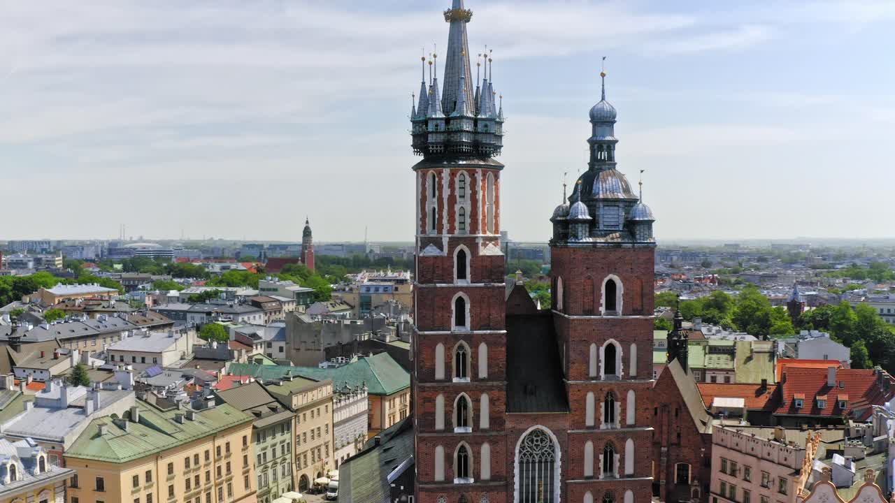 Cracow Poland old historic palaces and castles breathtaking aerial views