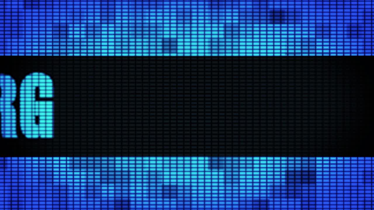 Ninesburg displayed on pixelated digital screen