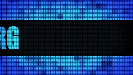 ninesburg displayed on pixelated digital screen