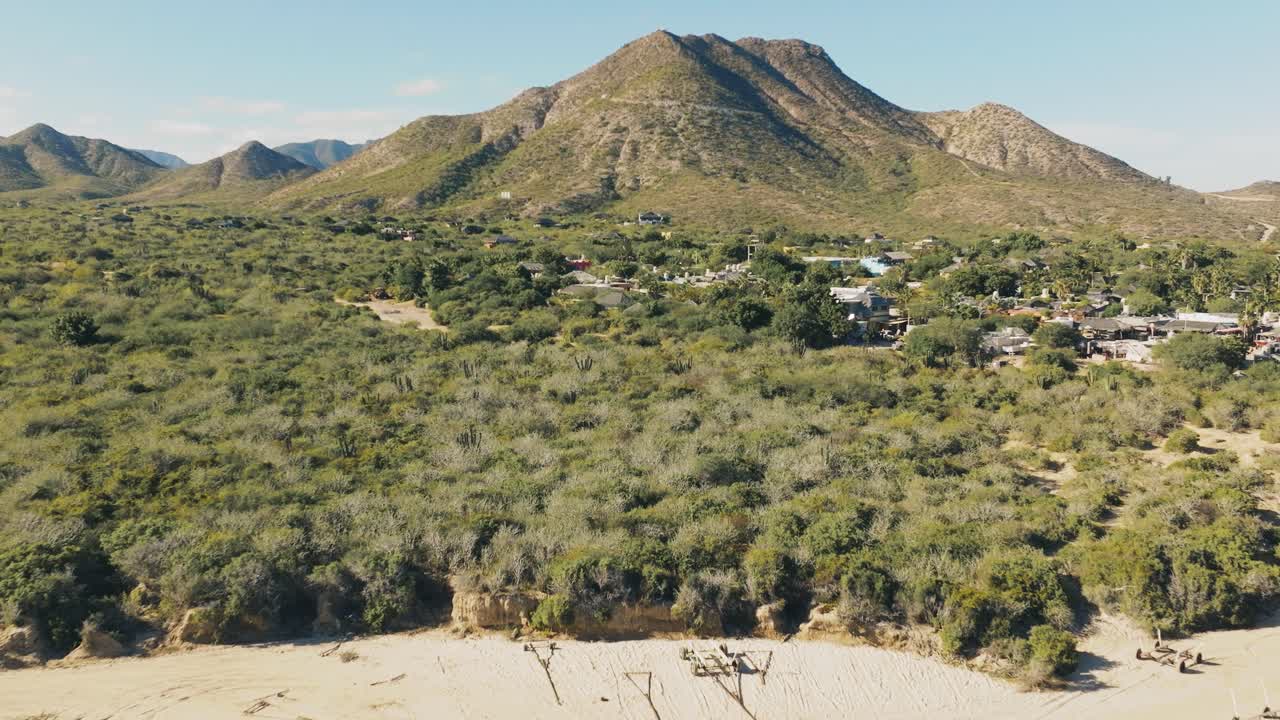 Aerial Shot Over Cabo Pulmo National Park, Mexico's Baja California Peninsula