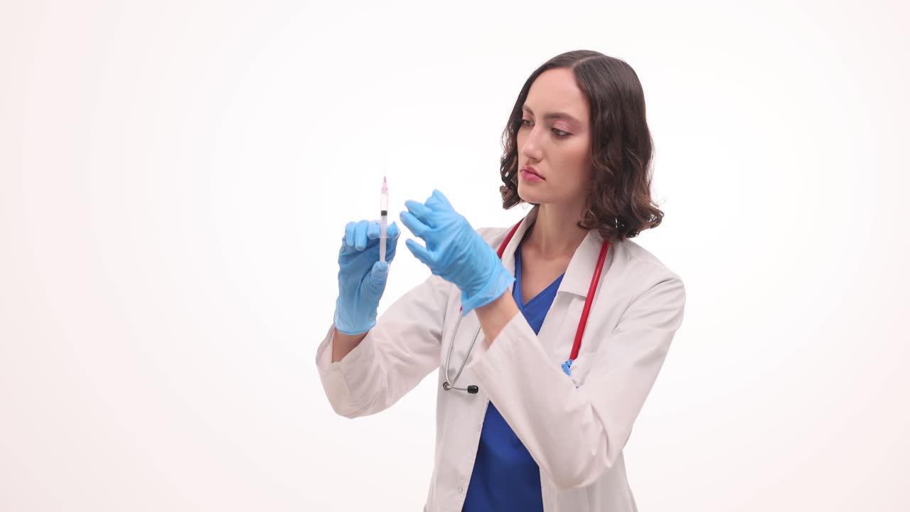 Doctor holding syringe