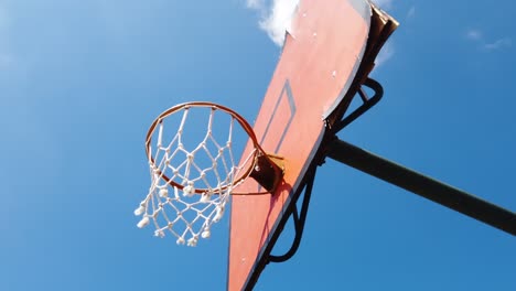 basketball outdoor court sport game blue sky for background