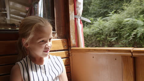 girl on a vintage train
