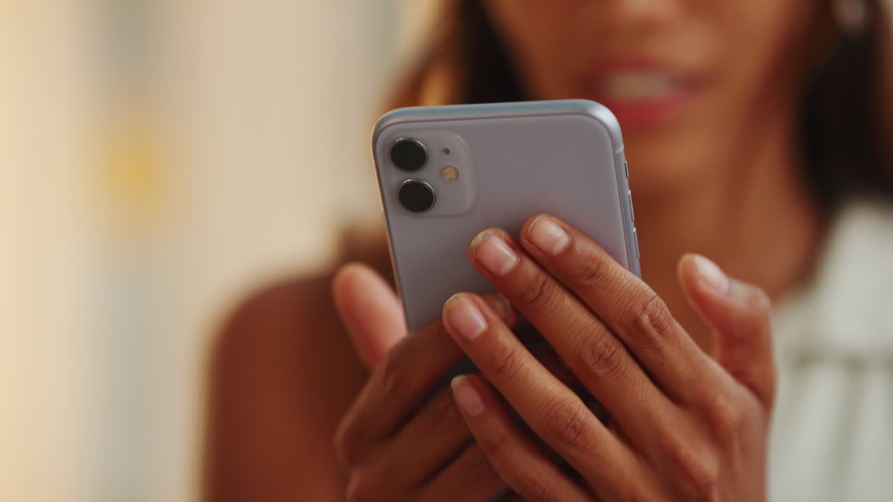 Woman using smartphone