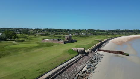 royal jersey golf club and gorey beach drone,aerial