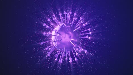 el virus de la corona es violeta.