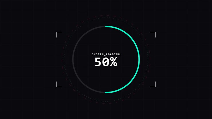 Digital System Loading Progress Bar Animation