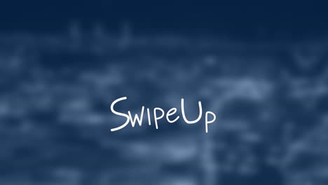 animation of swipe up text over cityscape