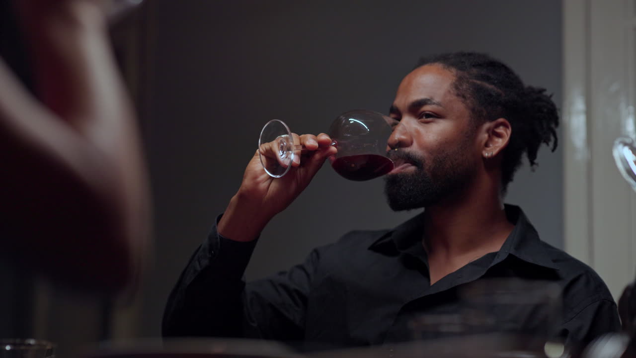 Man Drinking Red Wine