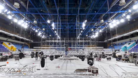 arena or stadium interior setup