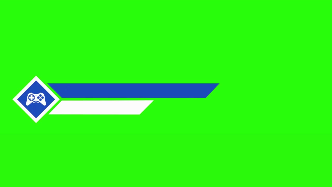 Animated Gaming Controller Lower Third Graphic on Green Screen