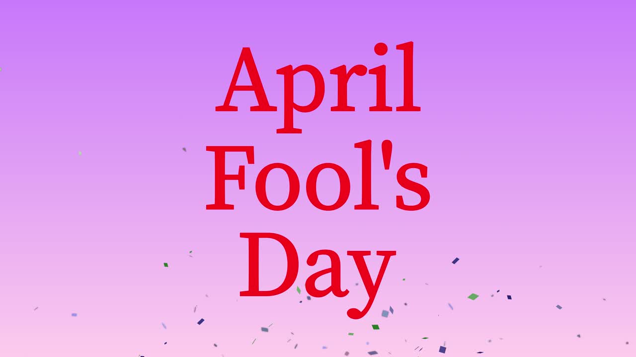 April Fool's English Message Text Animation Motion Graphics