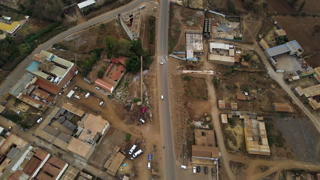 Vista drone del Kenya rurale