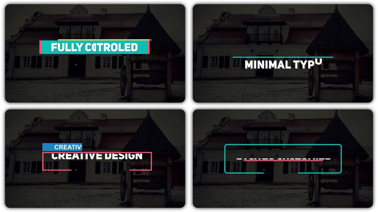 Architectural Features and Text Overlays