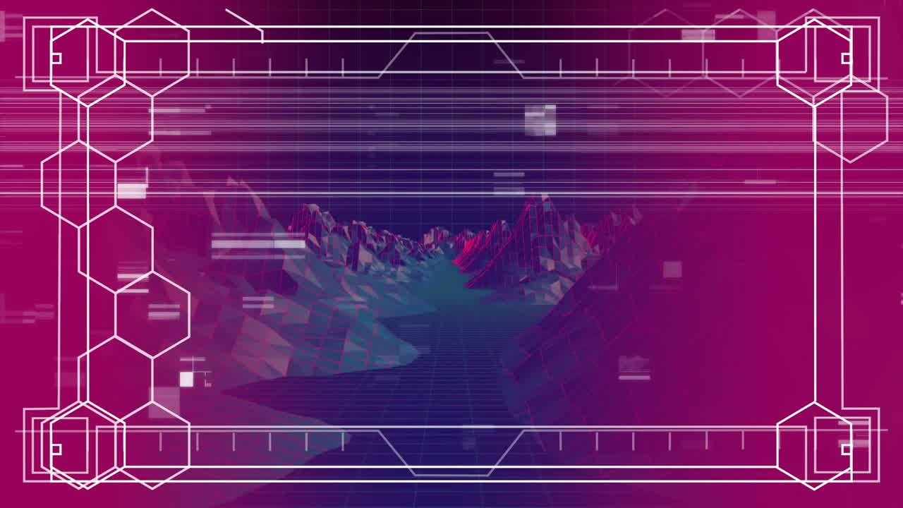 패턴 바위의 디지털로 생성 된 애니메이션 3d