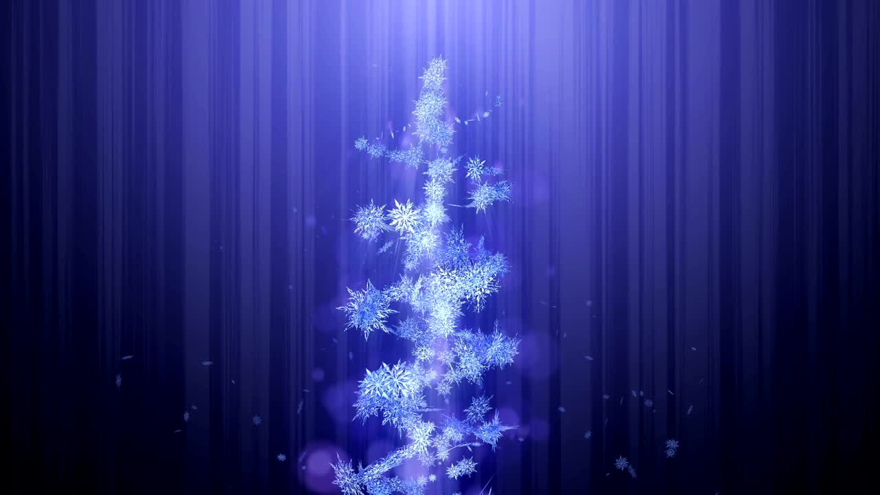 el símbolo del invierno brillante con los copos de nieve de belleza. vórtice de la nieve de giro. patrón de invierno. la belleza bailando copos de neve. animación de bucle abstracto.