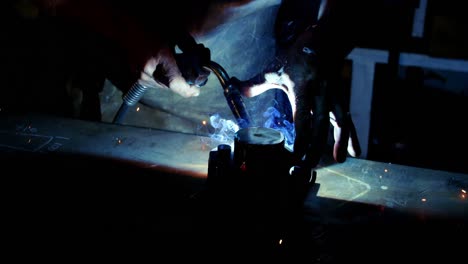welder working on a piece of metal