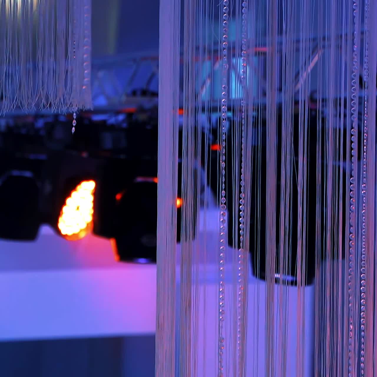 Colorful lights at concert stage