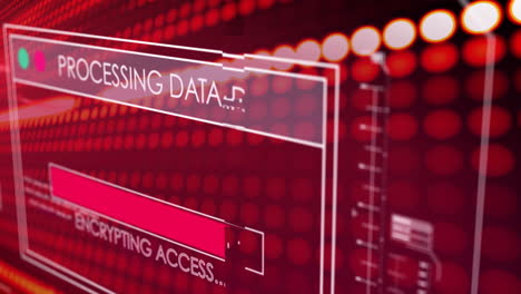 animación del procesamiento de datos y la red de conexiones en fondo negro