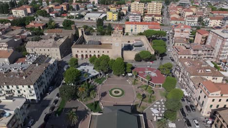 medieval fortress of castle svevo, piazza brancondi, italy historical protection on the adriatic sea from the 13th century