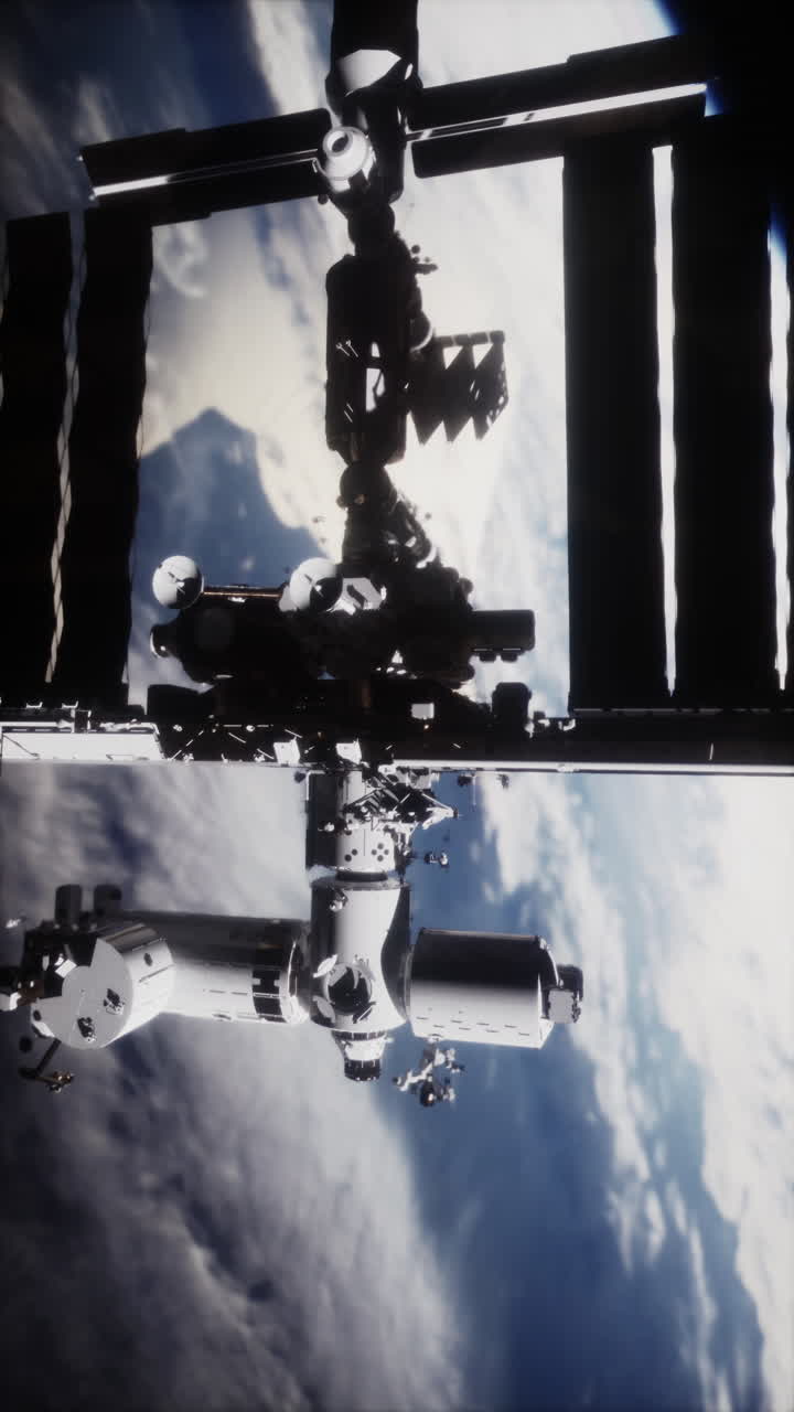 La Stazione Spaziale Internazionale in orbita attorno alla Terra