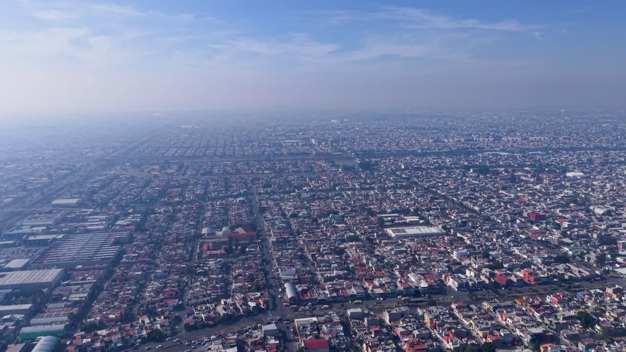 Ecatepec hava görüntüsü, Meksika üzerinde hava kirliliği koşulları