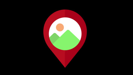 Location-map-pin-gps-pointer-markers-destination-animation-with-Alpha-Channel.
